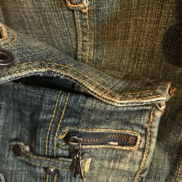 Womens Academics Designer Blue Jean Jacket ( Vintage) Sz XL/TG - Picture 5 of 8